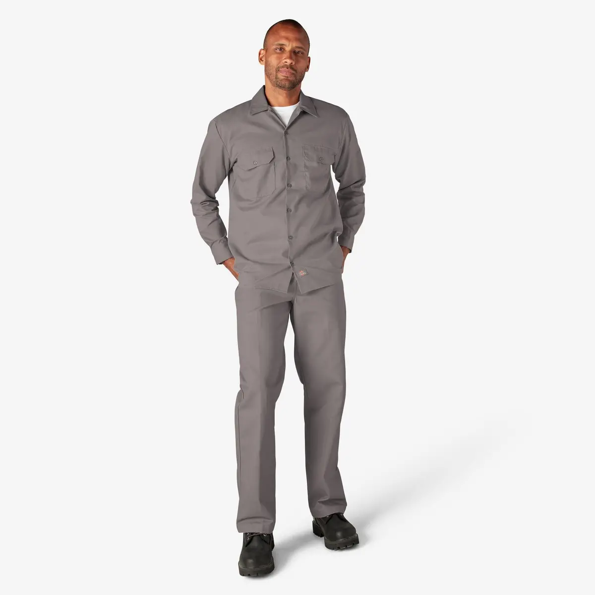 Long Sleeve Work Shirt, Silver 5