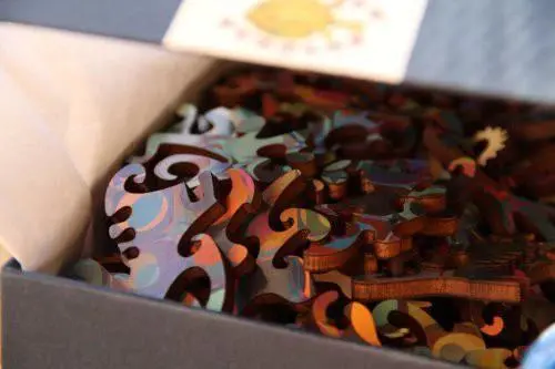 Cercles Et Des Carres Wooden Jigsaw Puzzle 2