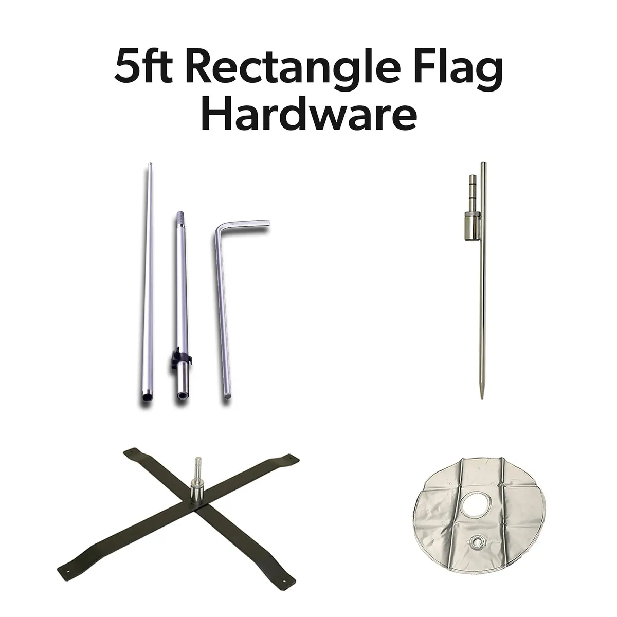 5Ft Rectangle Flag Hardware 1