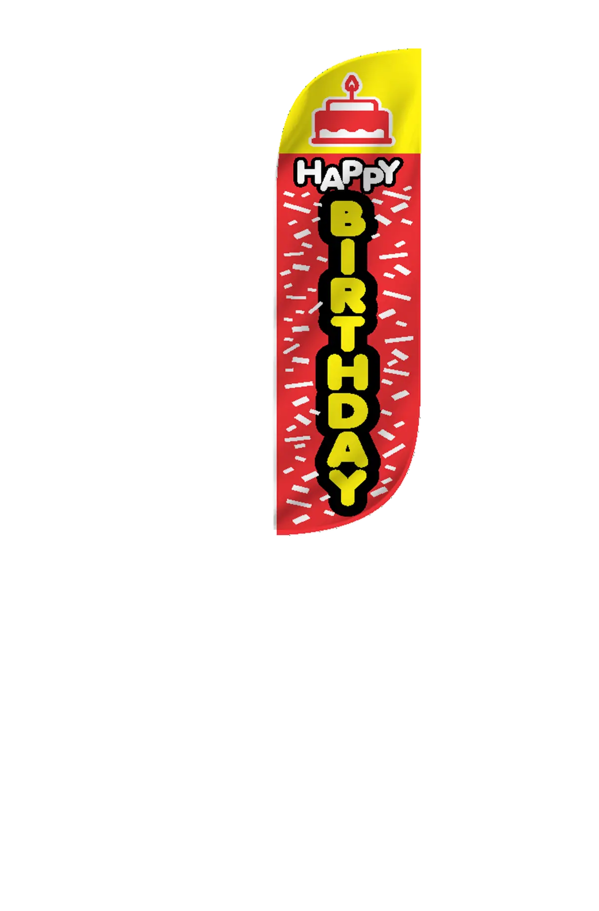 Happy Birthday Feather Flag - 5Ft 2