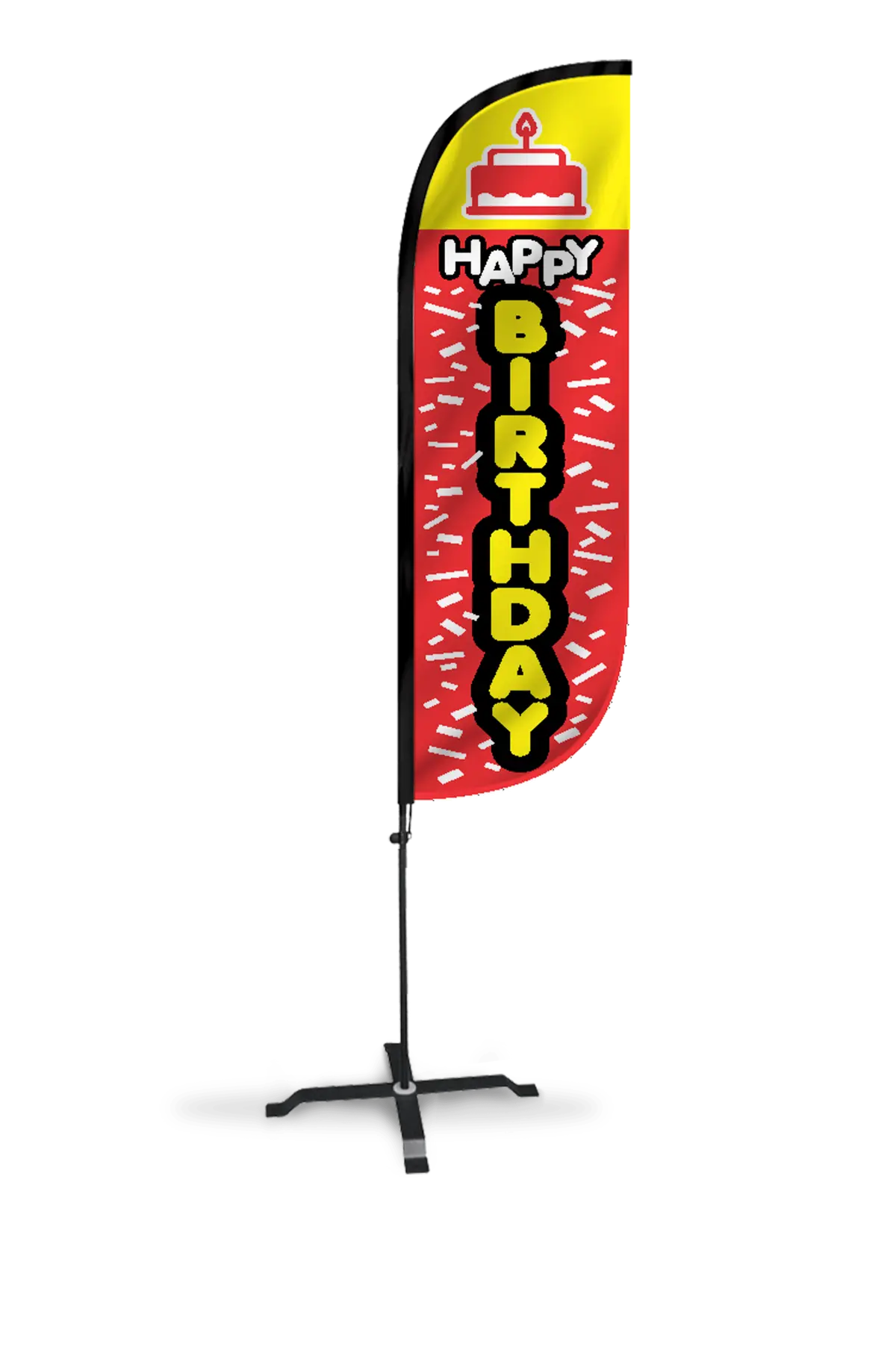Happy Birthday Feather Flag - 5Ft 1