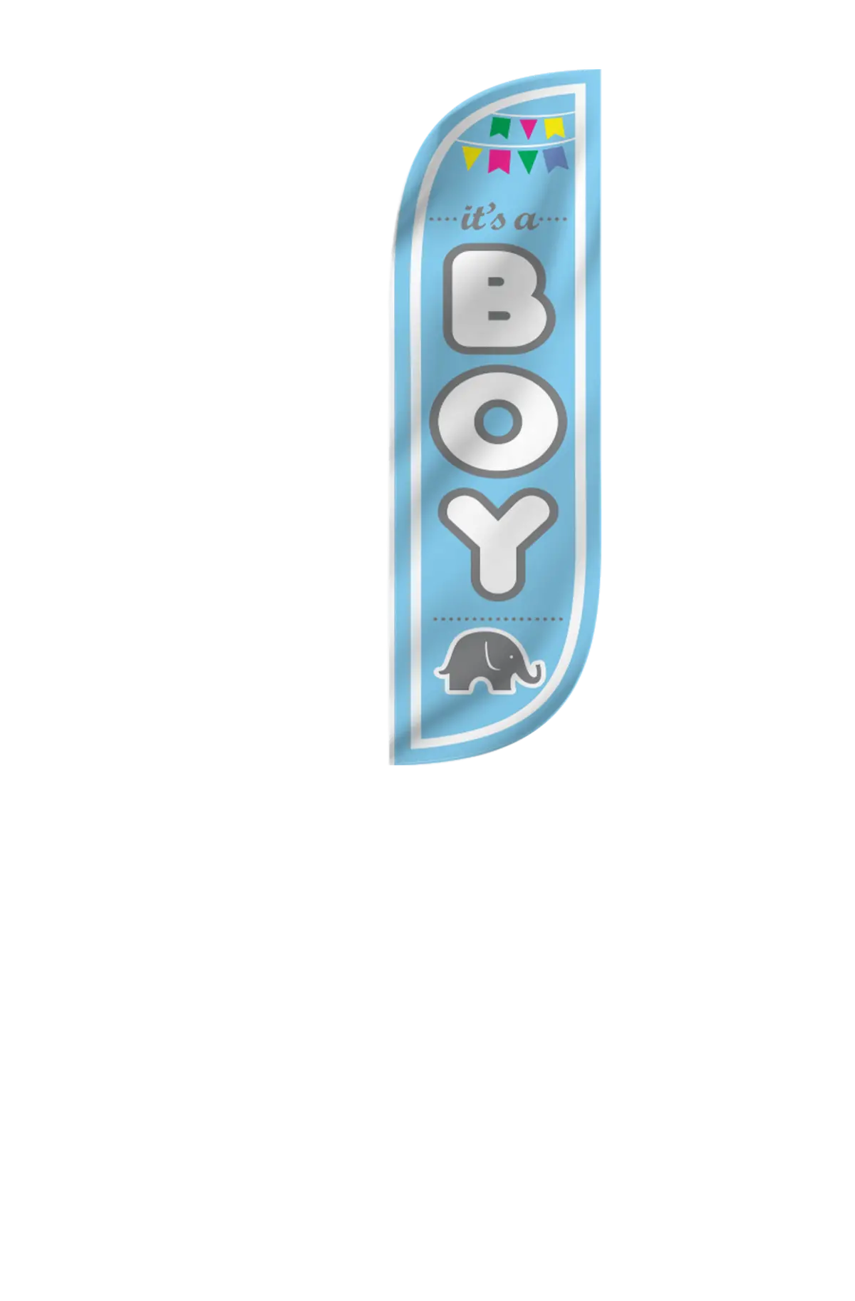 It's A Boy Feather Flag - 5Ft 2