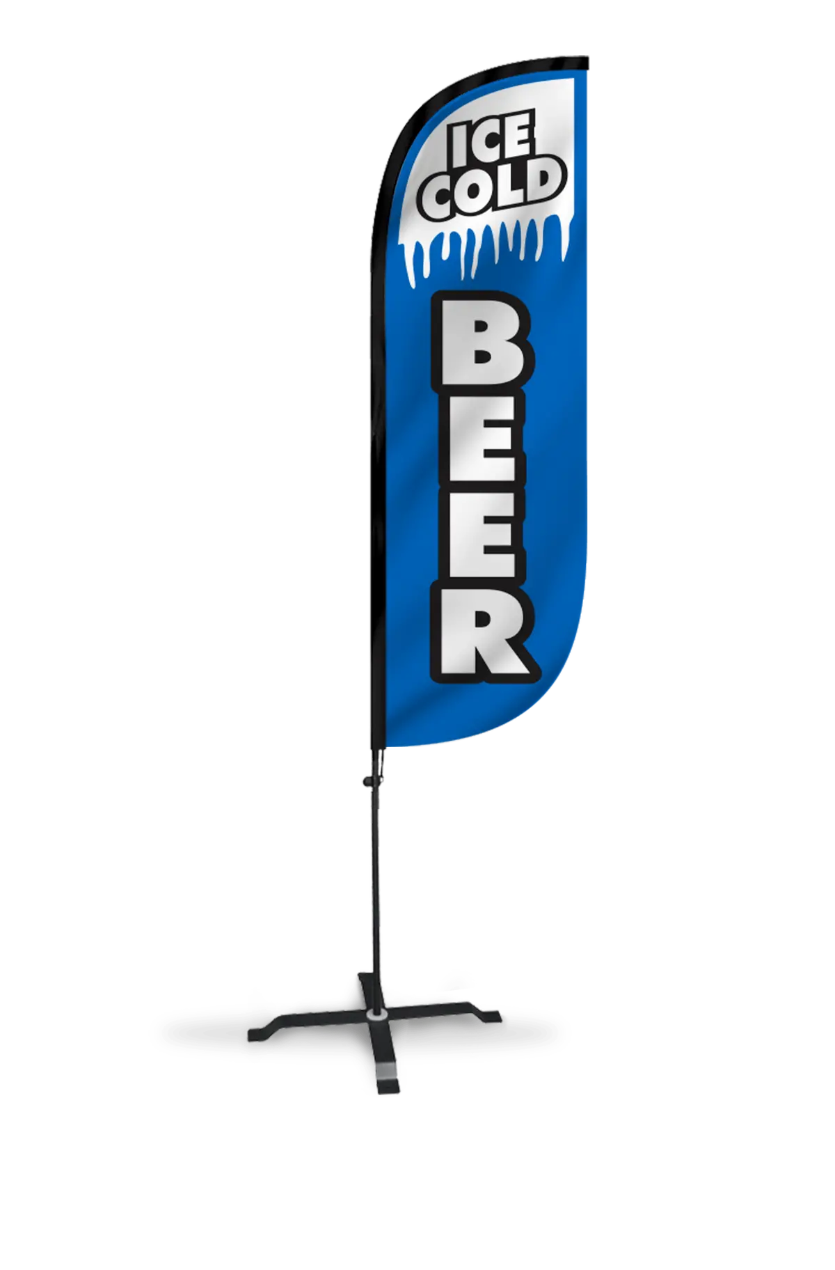 Ice Cold Beer Feather Flag 2
