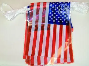 60' American Flag Pennant - 24 Per String 1