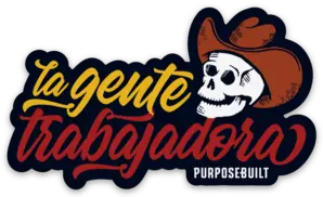 La Gente Trabajadora Skull Sticker 3In 1