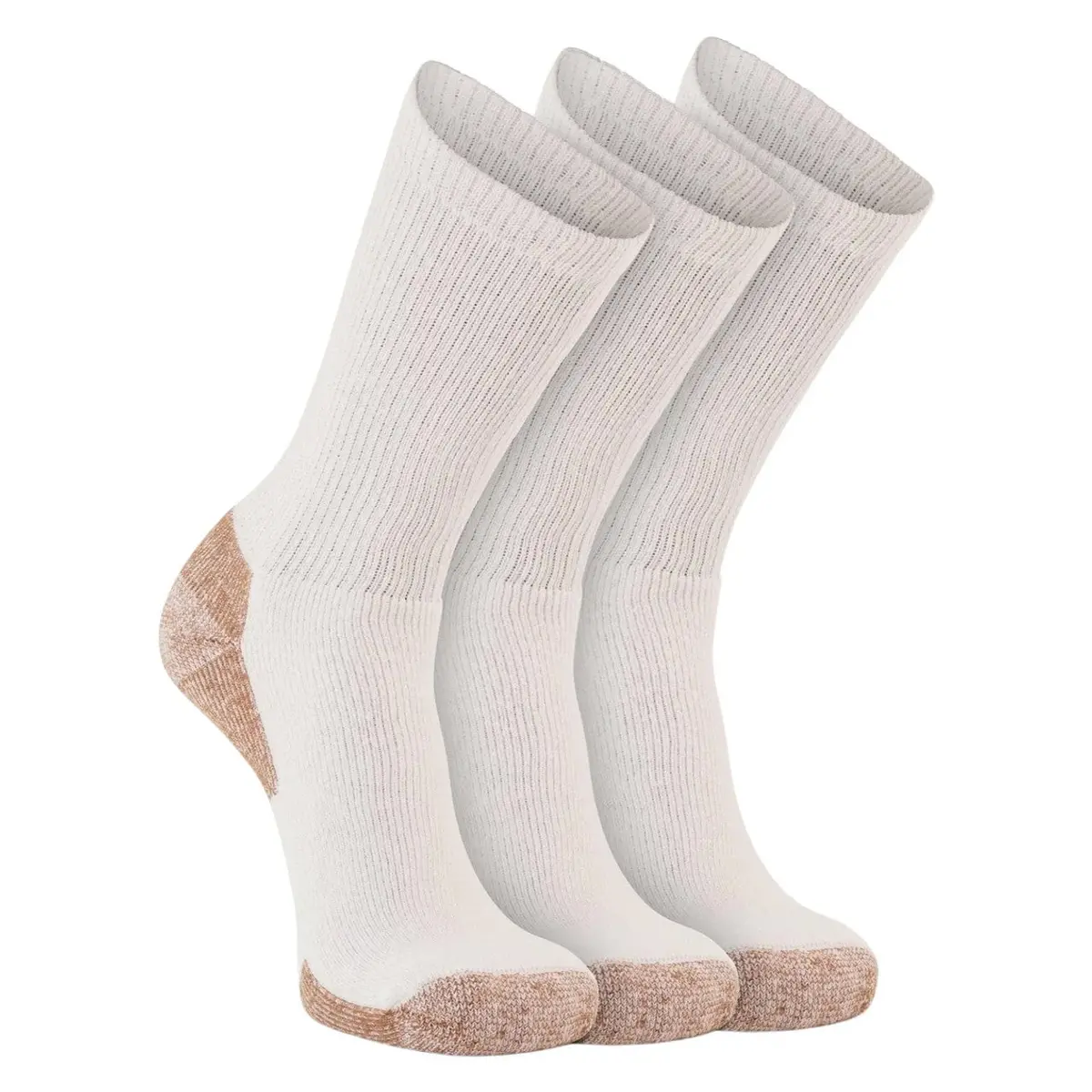 3-Pair Value Pack Midweight Crew - White 1