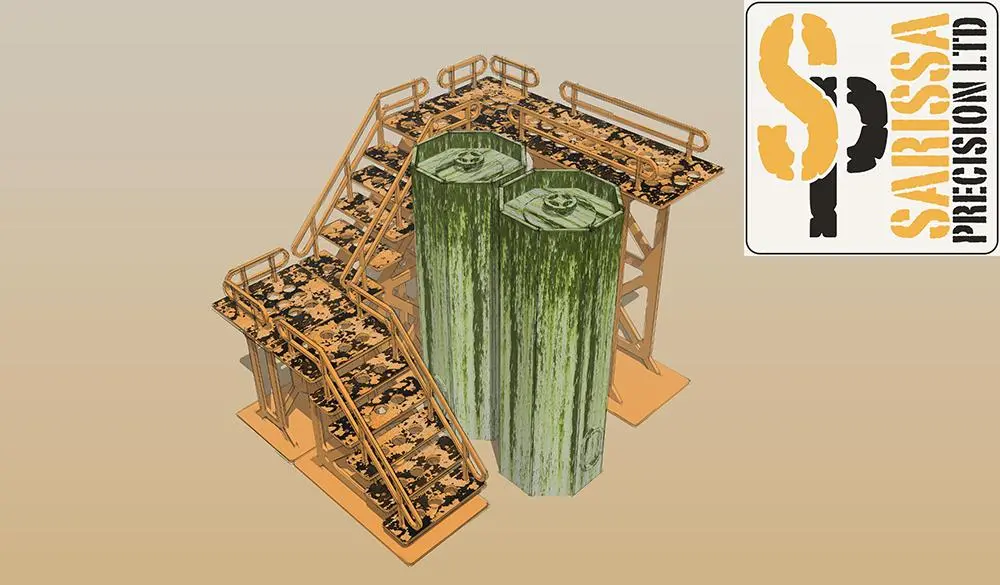 Silo / Gantry Scenery Set 1
