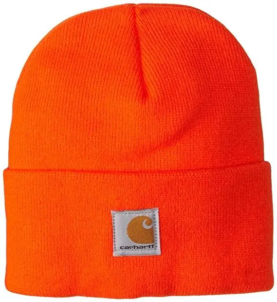 A18 Knit Cuffed Beanie - Bright Orange 1