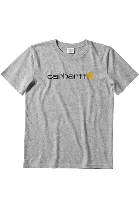 Youth Short-Sleeve Logo T-Shirt - Charcoal Grey Heather 1