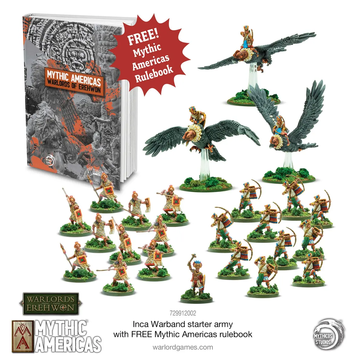 Inca Warband Starter Army With Free Mythic Americas Rulebook 1