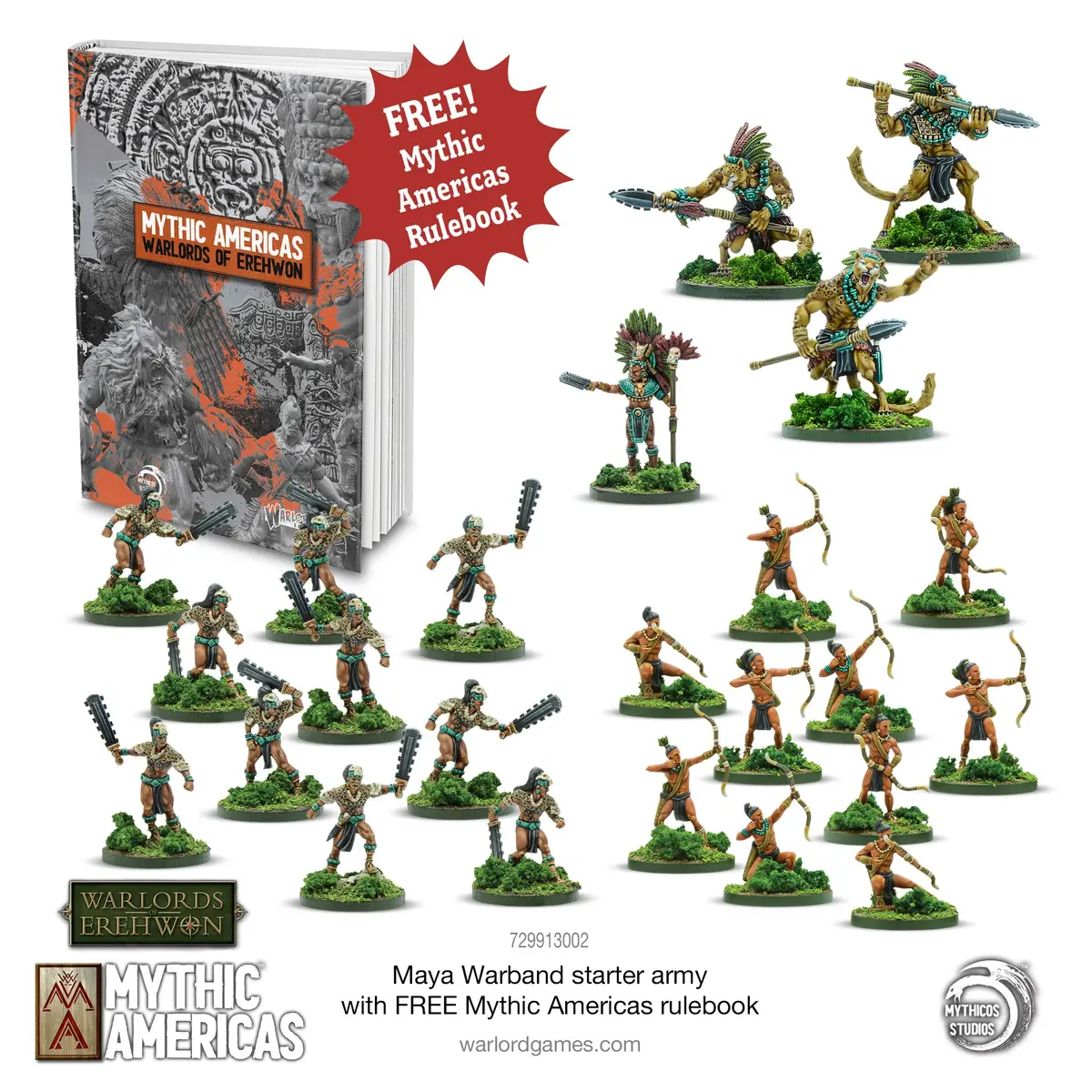 Maya Warband Starter Army With Free Mythic Americas Rulebook 1