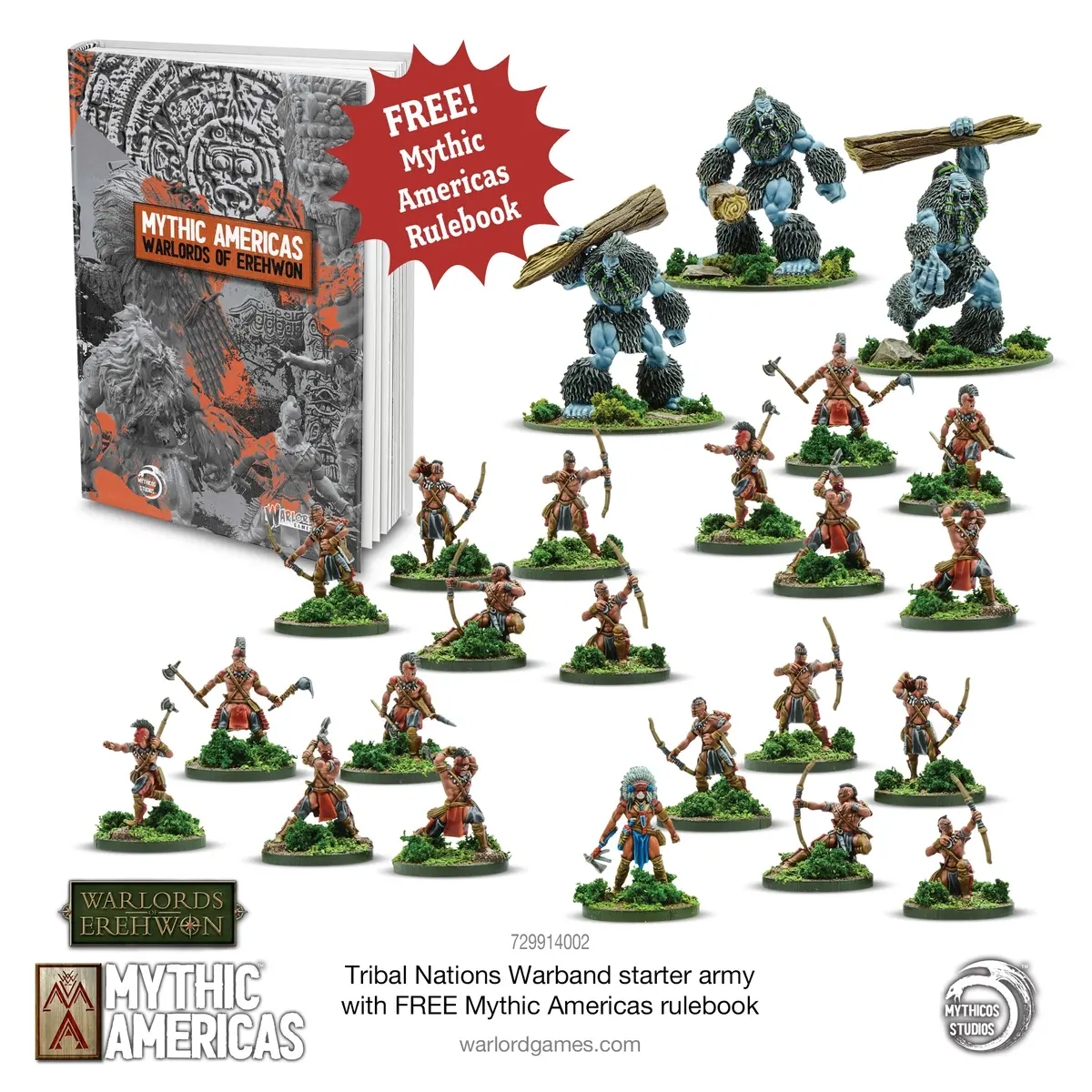 Tribal Nations Warband Starter Army With Free Mythic Americas Rulebook 1