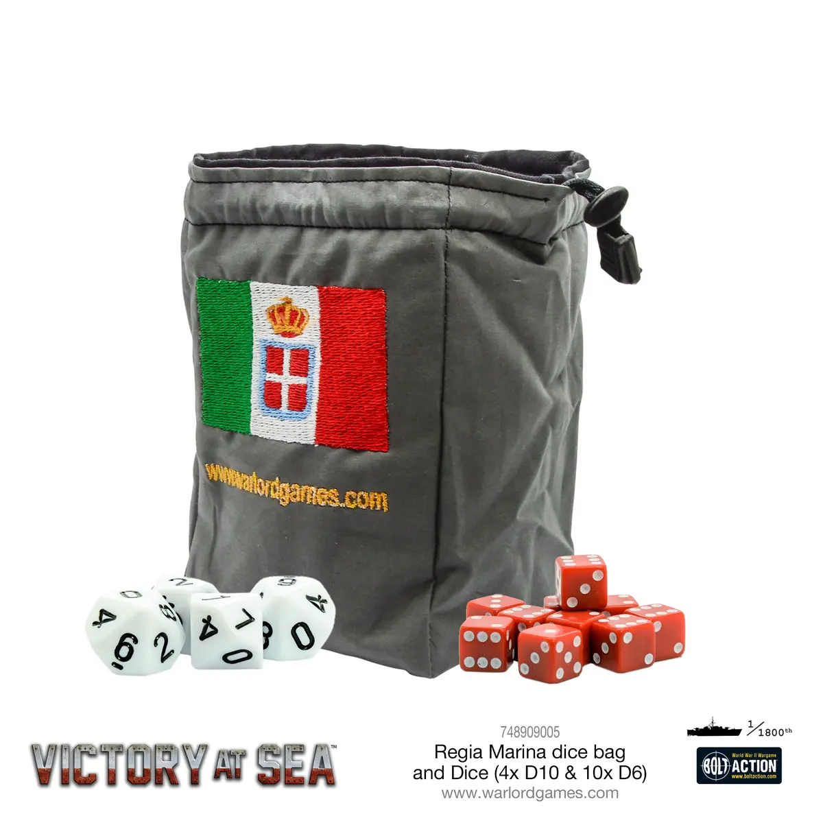 Victory At Sea - Regia Marina Dice And Dice Bag 1