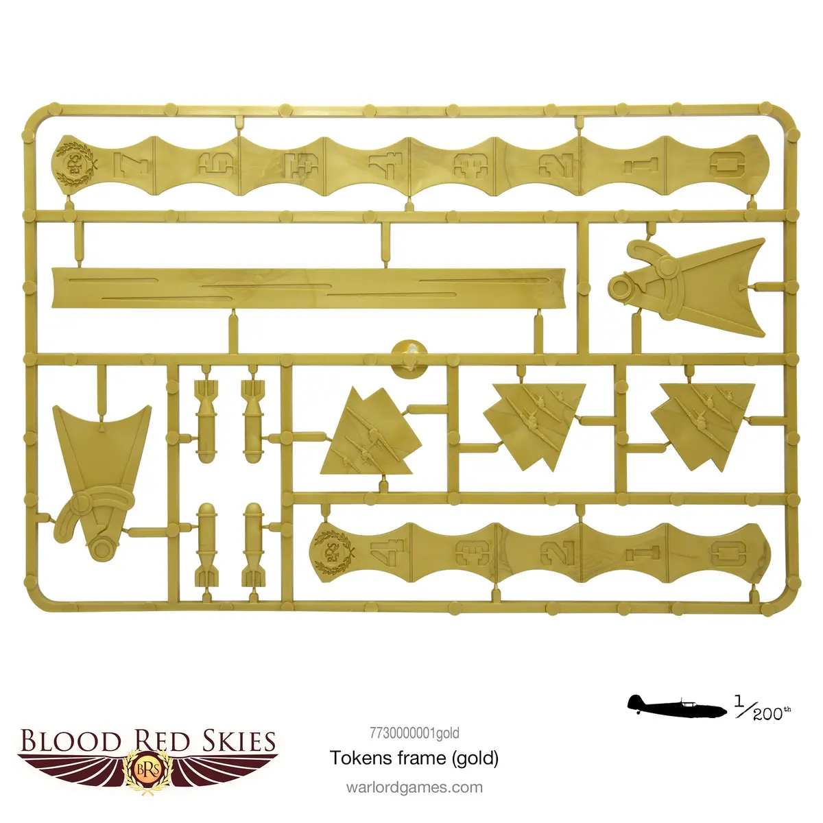 Blood Red Skies Tokens Frame Gold 1