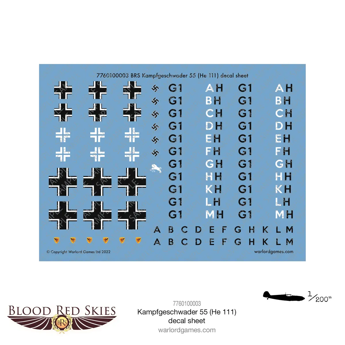 Brs Kampfgeschwader 55 (He 111) Decal Sheet 1