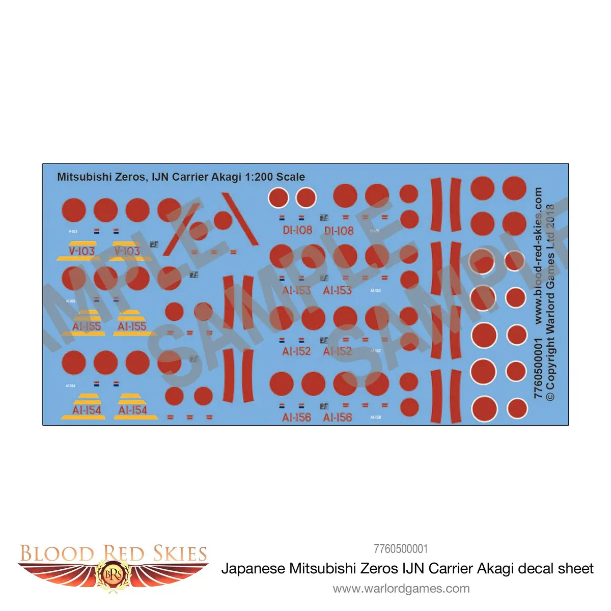 Japanese Mitsubishi Zeros Ijn Carrier Akagi Decal Sheet 1