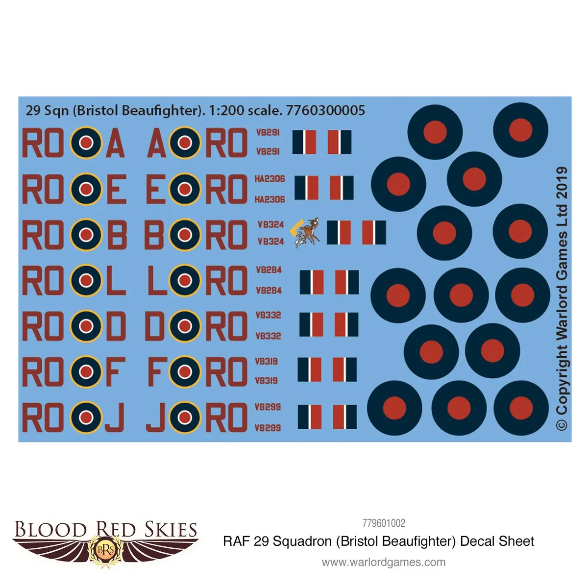 29 Sqn (Bristol Beaufighter) Decal Sheet 1
