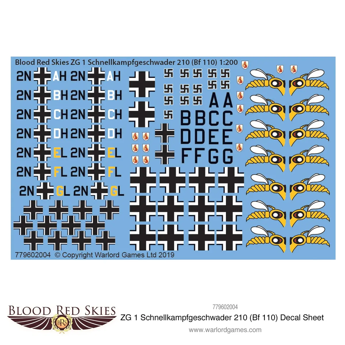 Zg 1 Schnellkampfgeschwader 210 (Bf 110) Decal Sheet 1