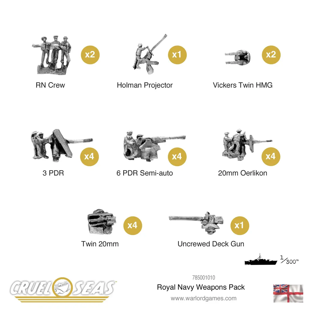 Cruel Seas Royal Navy Weapons Pack 1