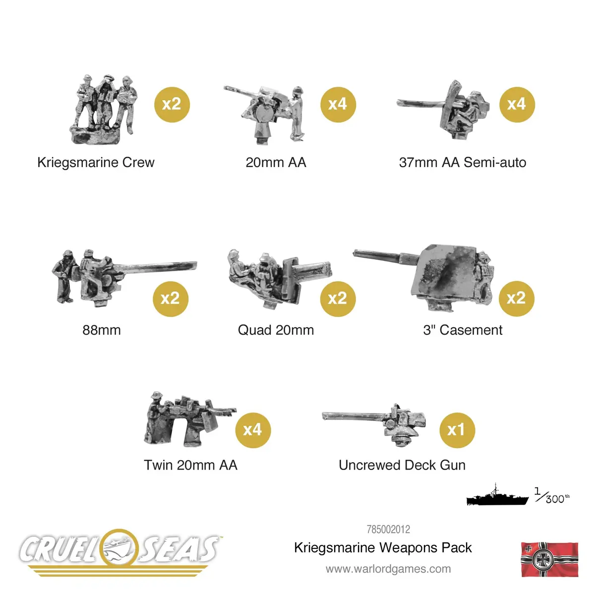 Cruel Seas Kriegsmarine Weapons Pack 1