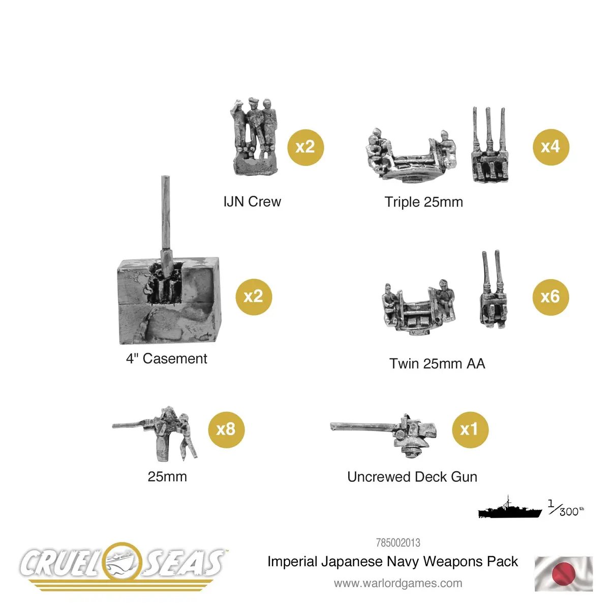 Cruel Seas Imperial Japanese Navy Weapons Pack 1