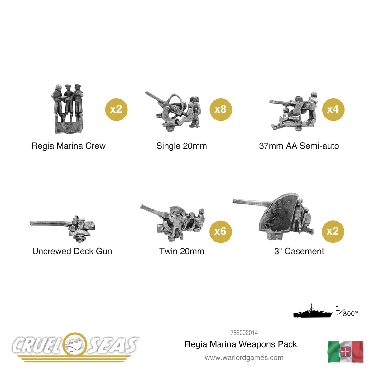 Cruel Seas Regia Marina Weapons Pack 1