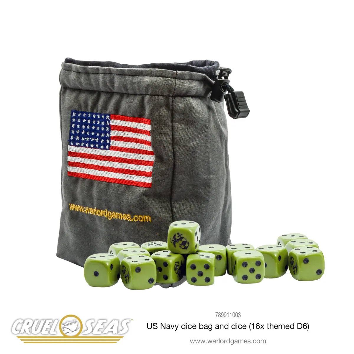 Cruel Seas Us Navy Dice Bag & Dice 1