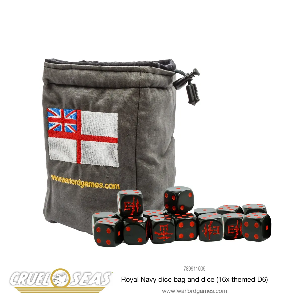 Cruel Seas Royal Navy Dice Bag & Dice 1