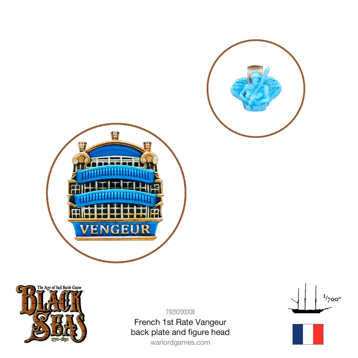 French 1St Rate Vengeur Back Plate And Figure Head 1
