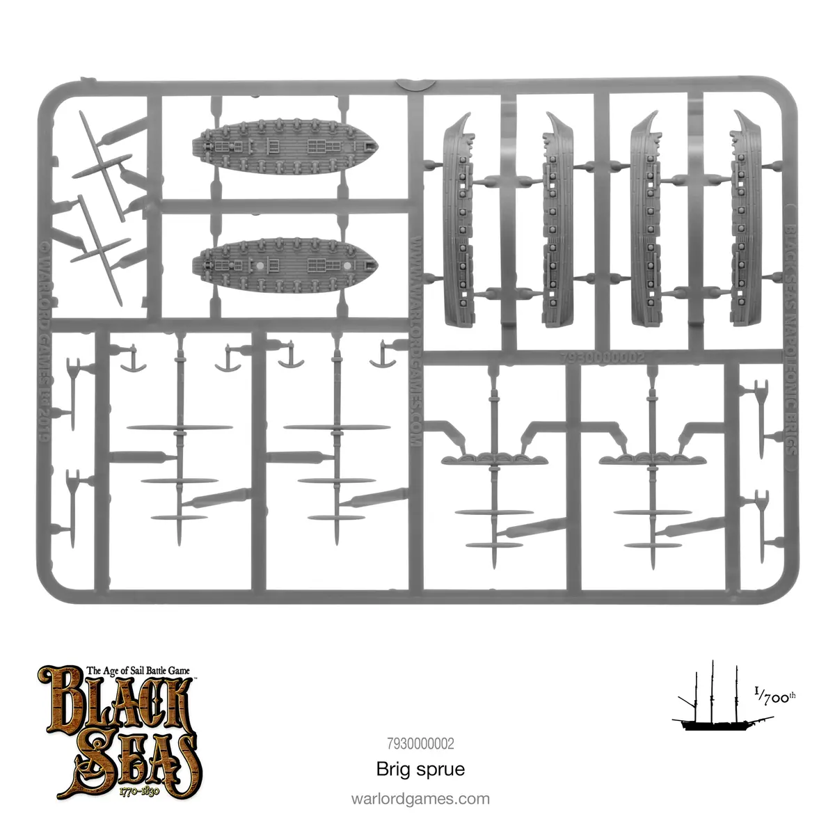 Black Seas Brig Sprue 1