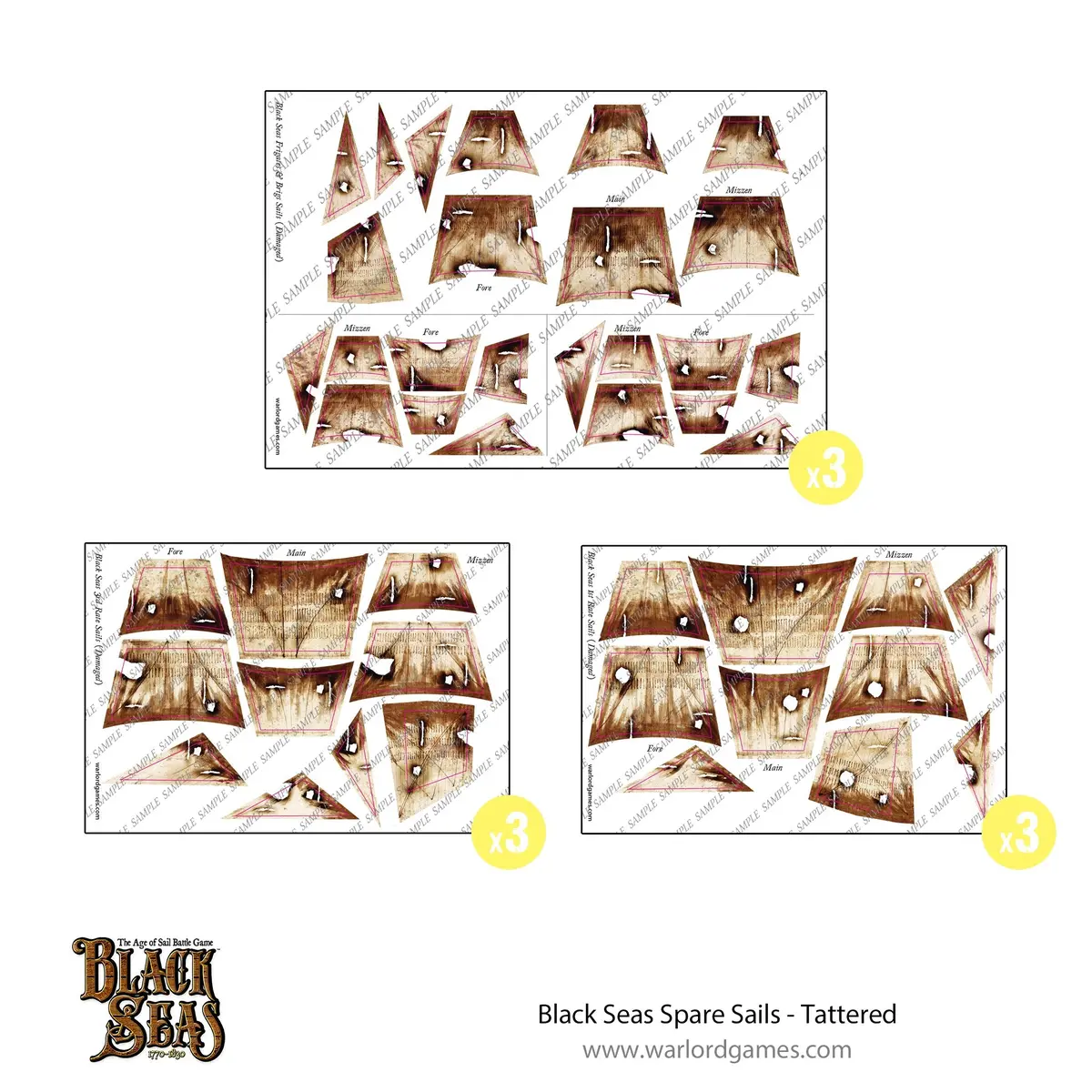 Black Seas Spare Sails - Tattered 1