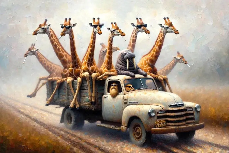Giraffe Gang Wooden Jigsaw Puzzle 1