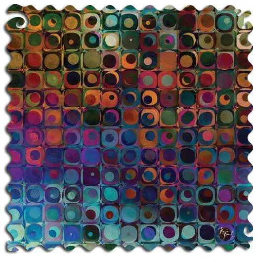 Cercles Et Des Carres Wooden Jigsaw Puzzle 1