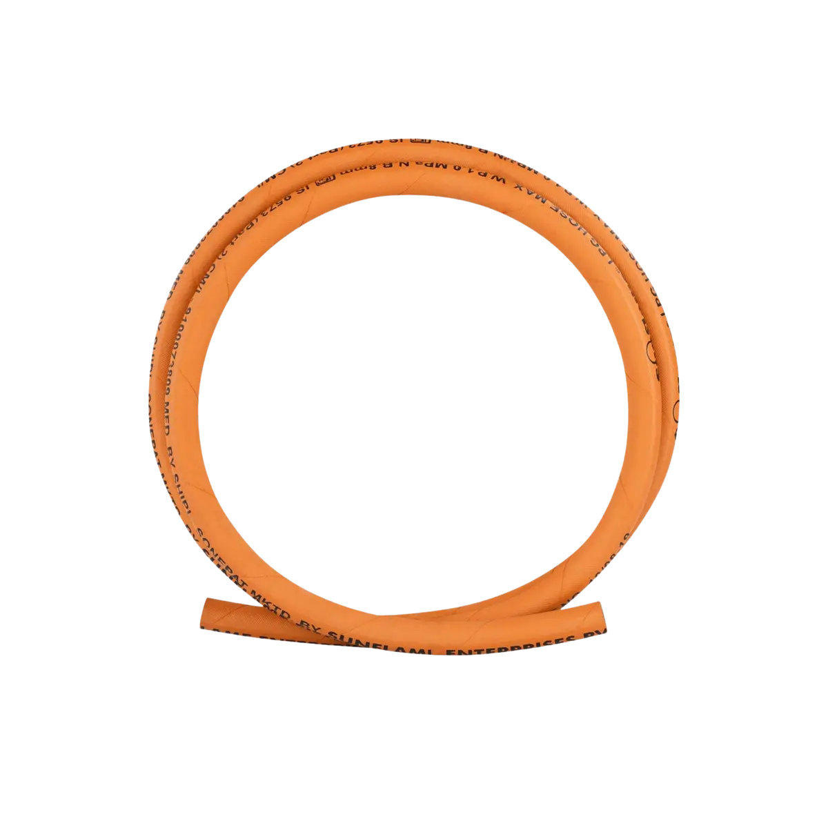 Sunflame 1.5 Mtr Lpg Rubber Hose Pipe With Reinforced Steel Wire, Isi Certified (Orange) 1