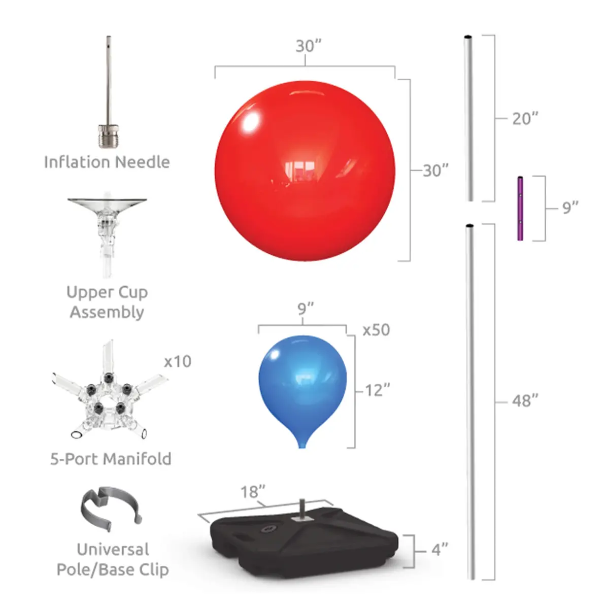 Reusable Balloon 7Ft Tower Kit 2