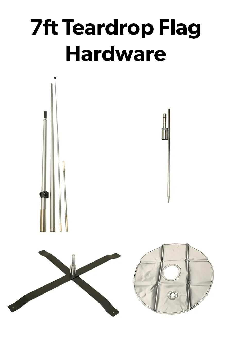 7Ft Teardrop Flag Hardware 1