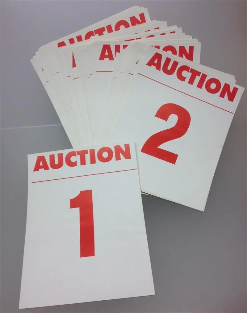 8-1/2" X 11" Numbered Lot Card (100/Pack) 1