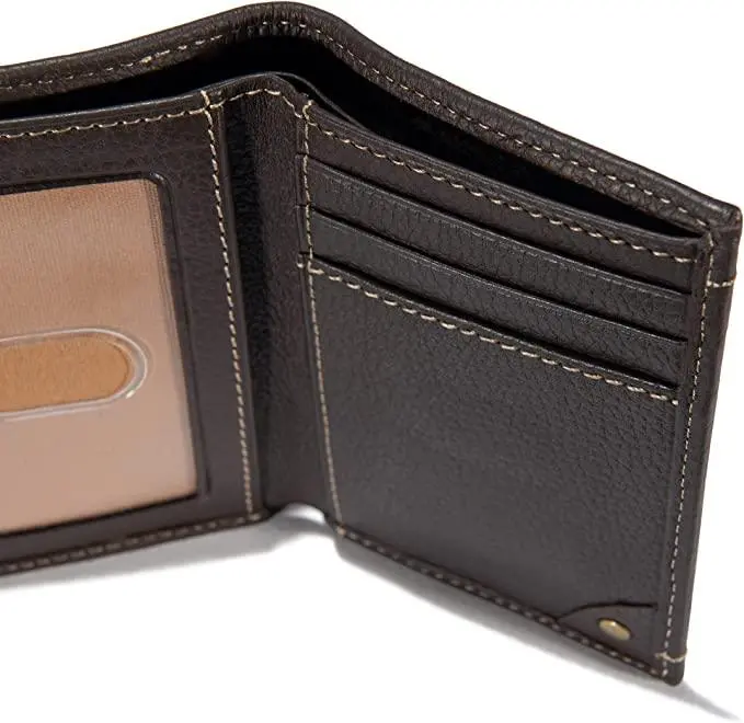 Pebble Trifold Wallet - Brown 2