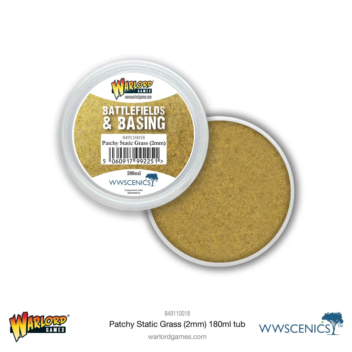 Battlefields & Basing: Patchy 2Mm Static Grass (180Ml) 1