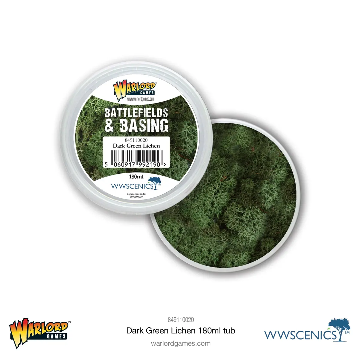Battlefields & Basing: Dark Green Lichen (180Ml) 1