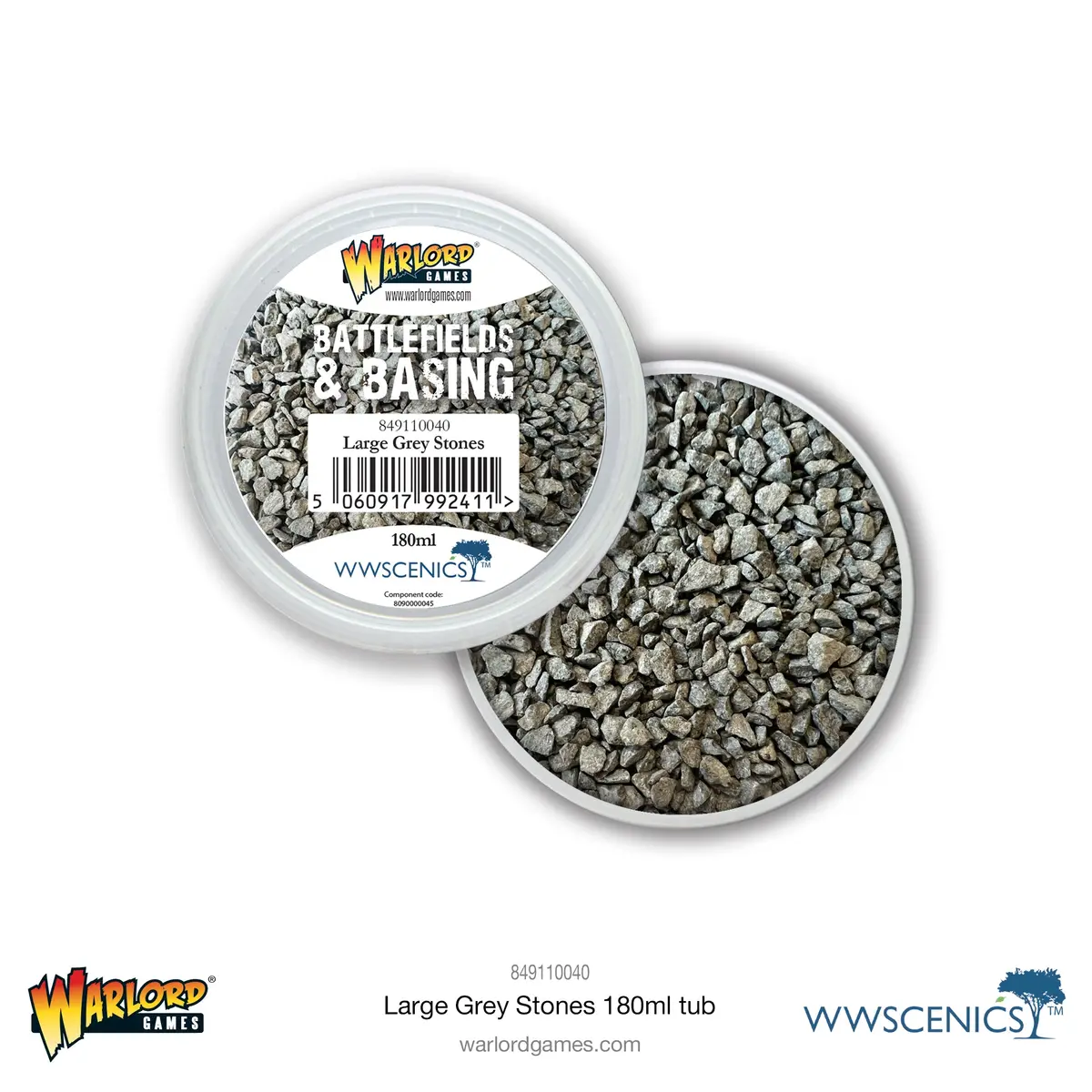 Battlefields & Basing: Large Grey Stones (180Ml) 1