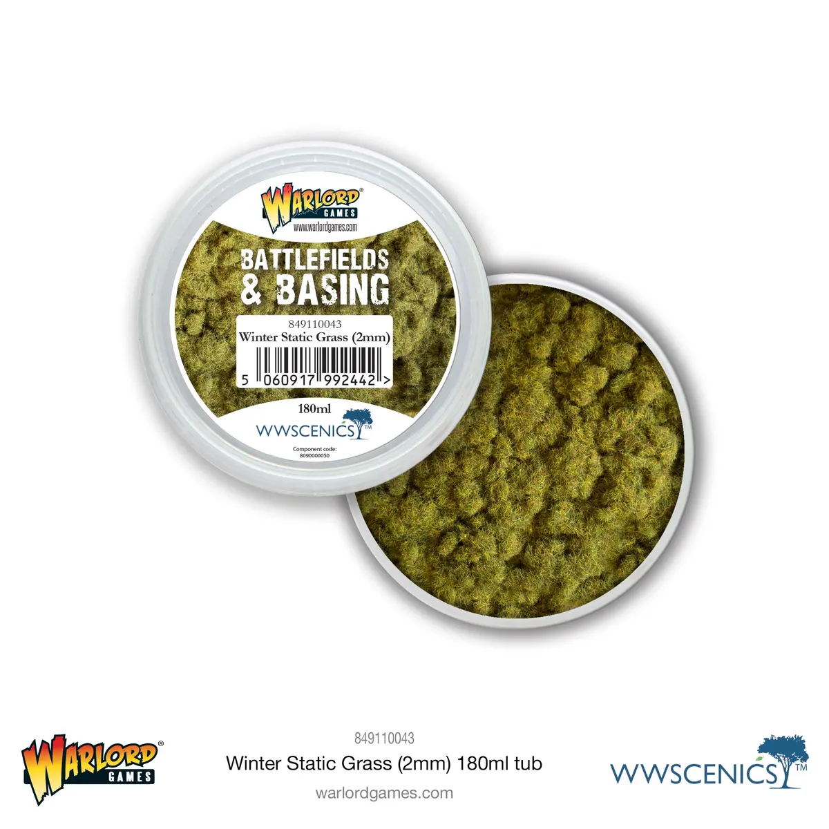 Battlefields & Basing: Winter Grass 2Mm Static Grass (180Ml) 1
