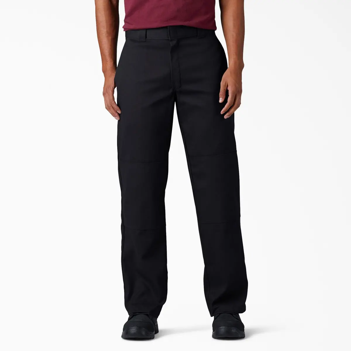 Flex Loose Fit Double Knee Work Pants - Black 1