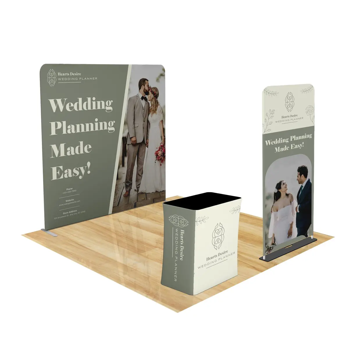 Tension Fabric Trade Show Display With Portable Banner 5