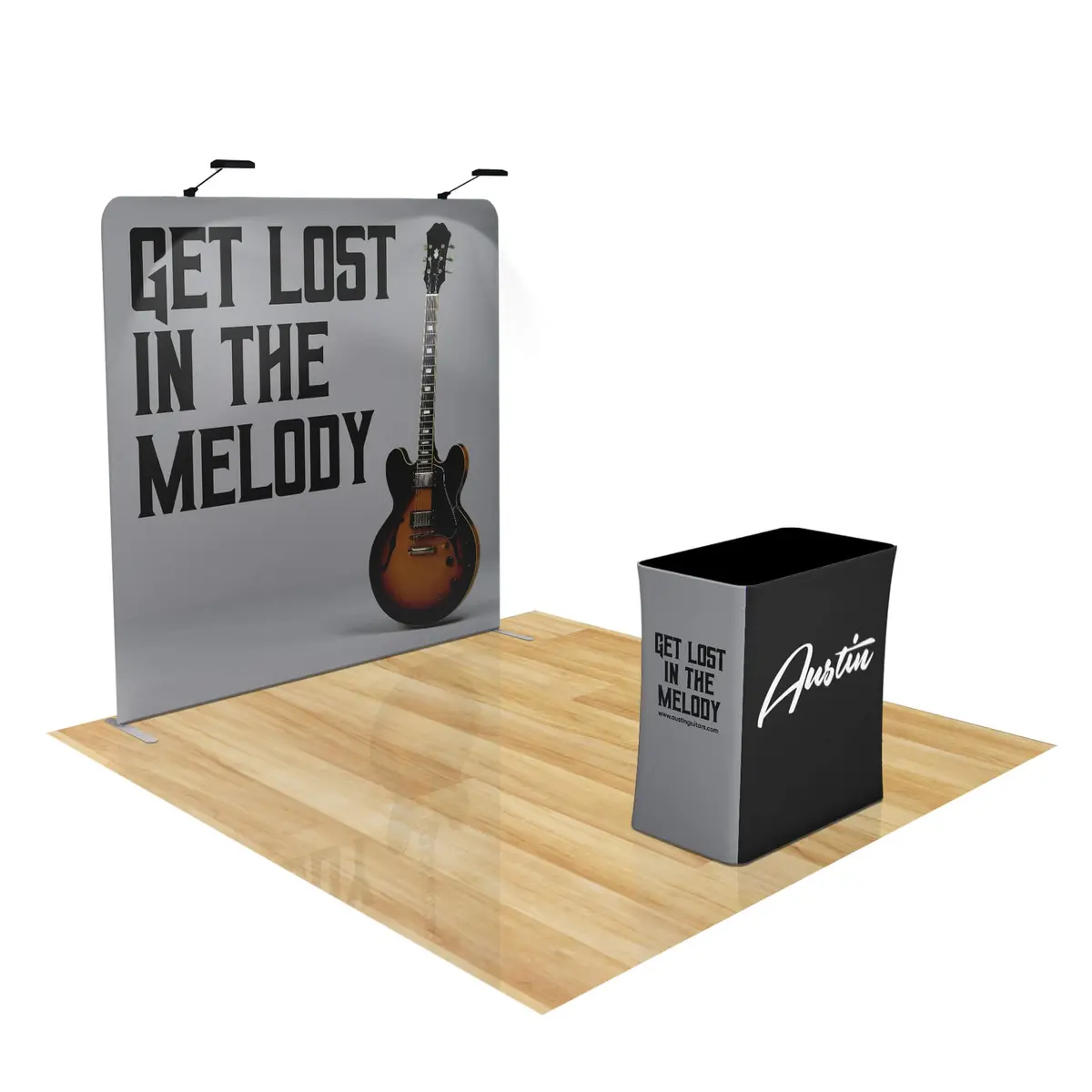 Trade Show Display With Tension Fabric Backdrop 27