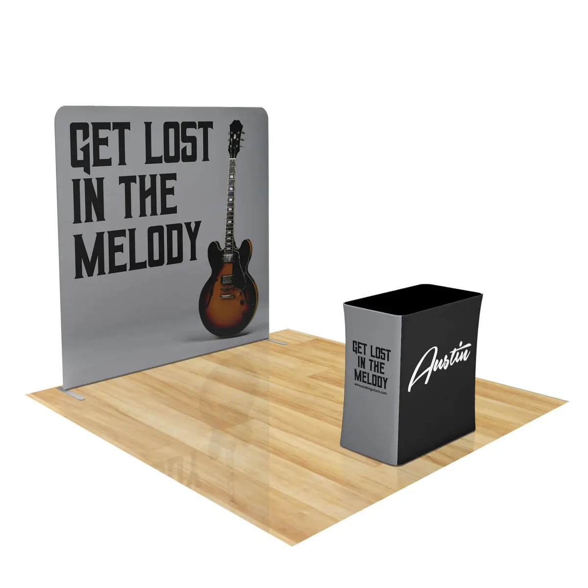 Trade Show Display With Tension Fabric Backdrop 28