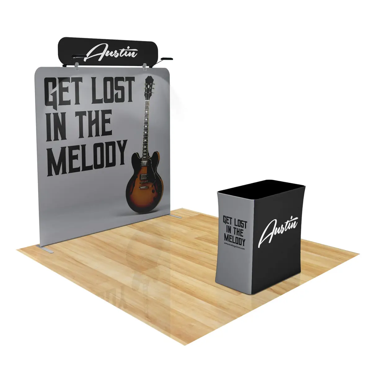 Trade Show Display With Tension Fabric Backdrop 17