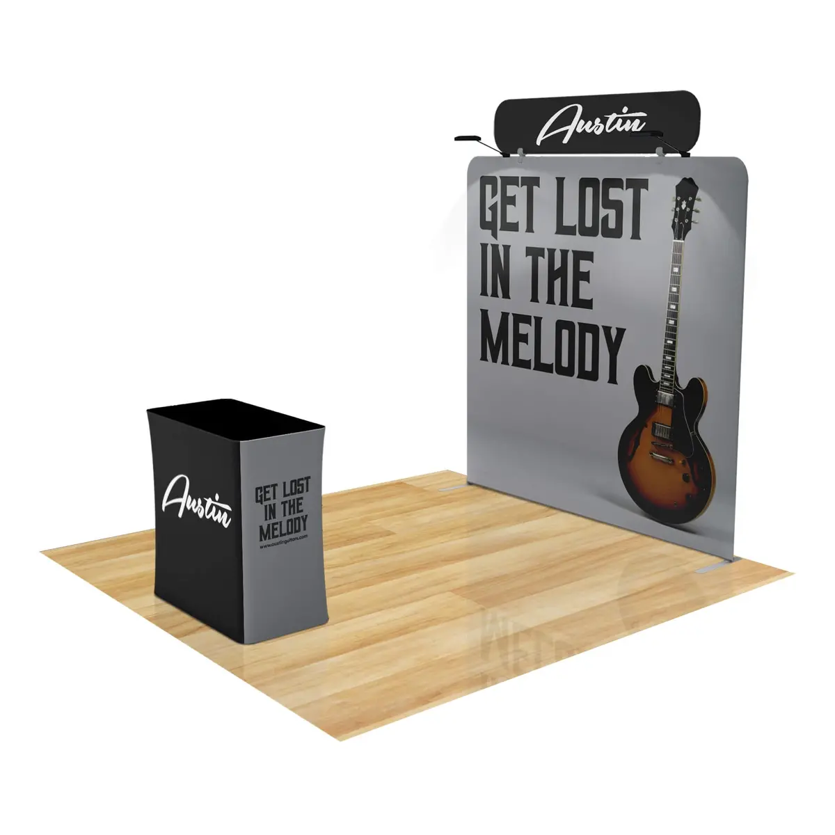 Trade Show Display With Tension Fabric Backdrop 22
