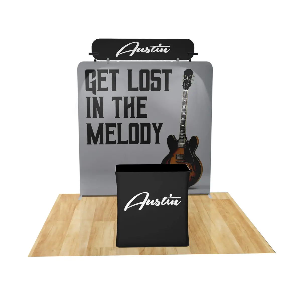 Trade Show Display With Tension Fabric Backdrop 21