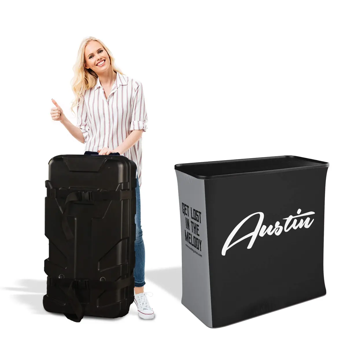 Trade Show Display With Tension Fabric Backdrop 18